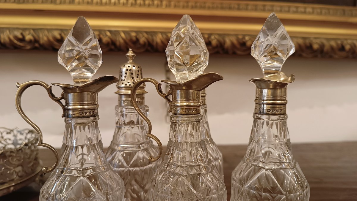CRUET CHESTER IN ARGENTO E CRISTALLO META' XIX SECOLO -photo-7