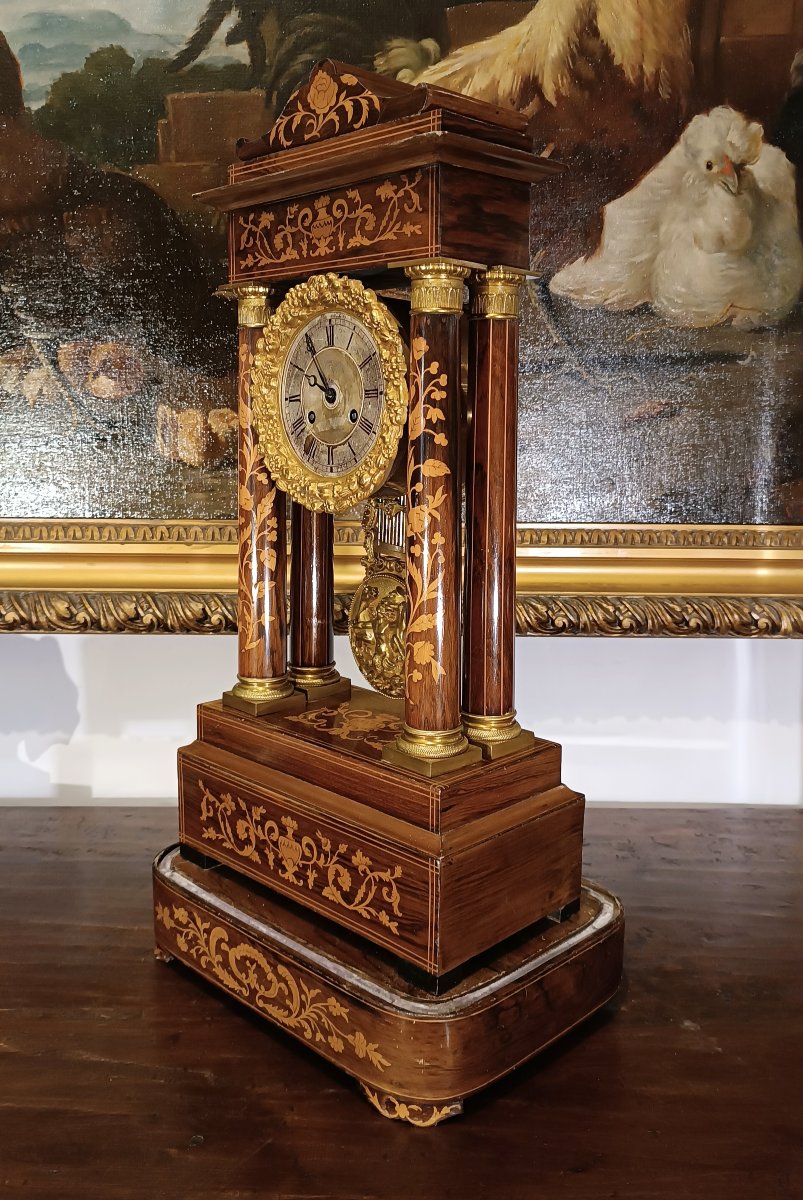 OROLOGIO A TEMPIETTO CON CAMPANA META' XIX SECOLO-photo-2