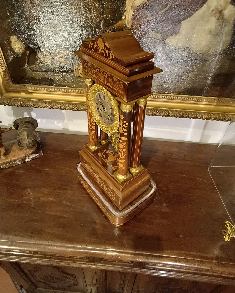 OROLOGIO A TEMPIETTO CON CAMPANA META' XIX SECOLO-photo-3