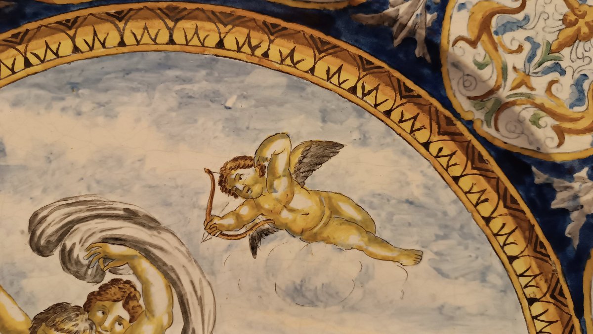 GRANDE PIATTO DA PARATA CON TRIONFO DI GALATEA SECONDA META' XIX SECOLO-photo-1