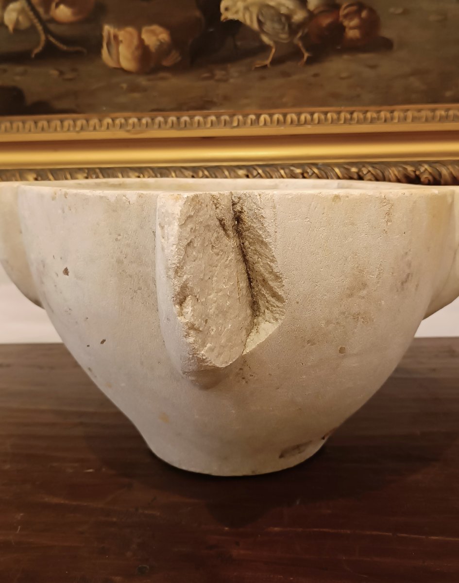 GRANDE MORTAIO IN PIETRA FINE XVII SECOLO-photo-4