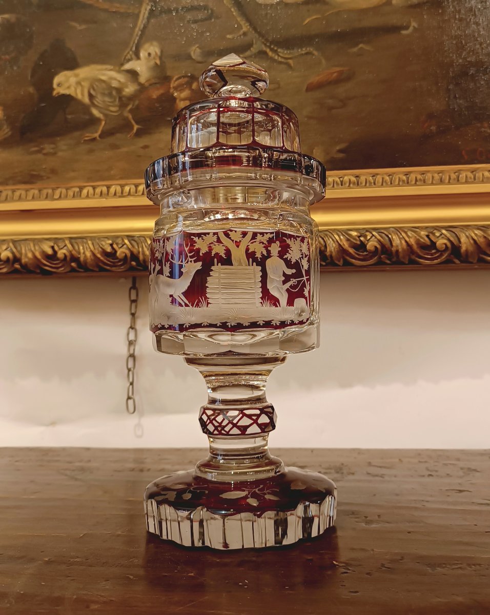 VASO DECKELPOKAL INCISO META' XIX SECOLO -photo-3