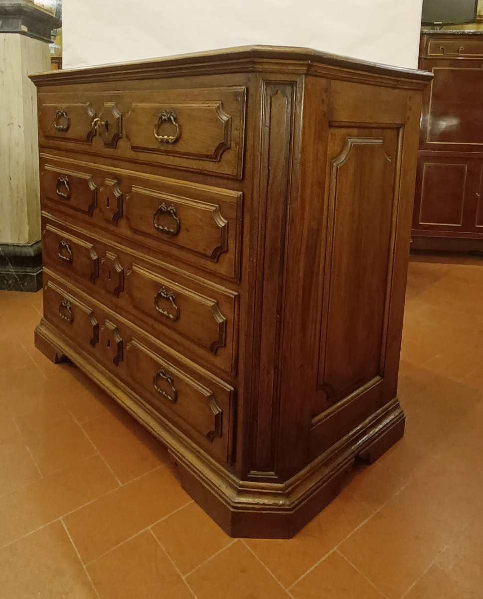 CASSETTONE LOMBARDO IN NOCE META' XVII SECOLO-photo-2