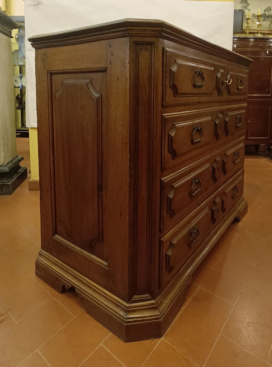 CASSETTONE LOMBARDO IN NOCE META' XVII SECOLO-photo-4