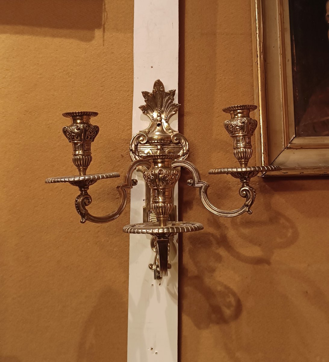 COPPIA DI APPLIQUES IN BRONZO PRIMA META' XIX SECOLO -photo-3