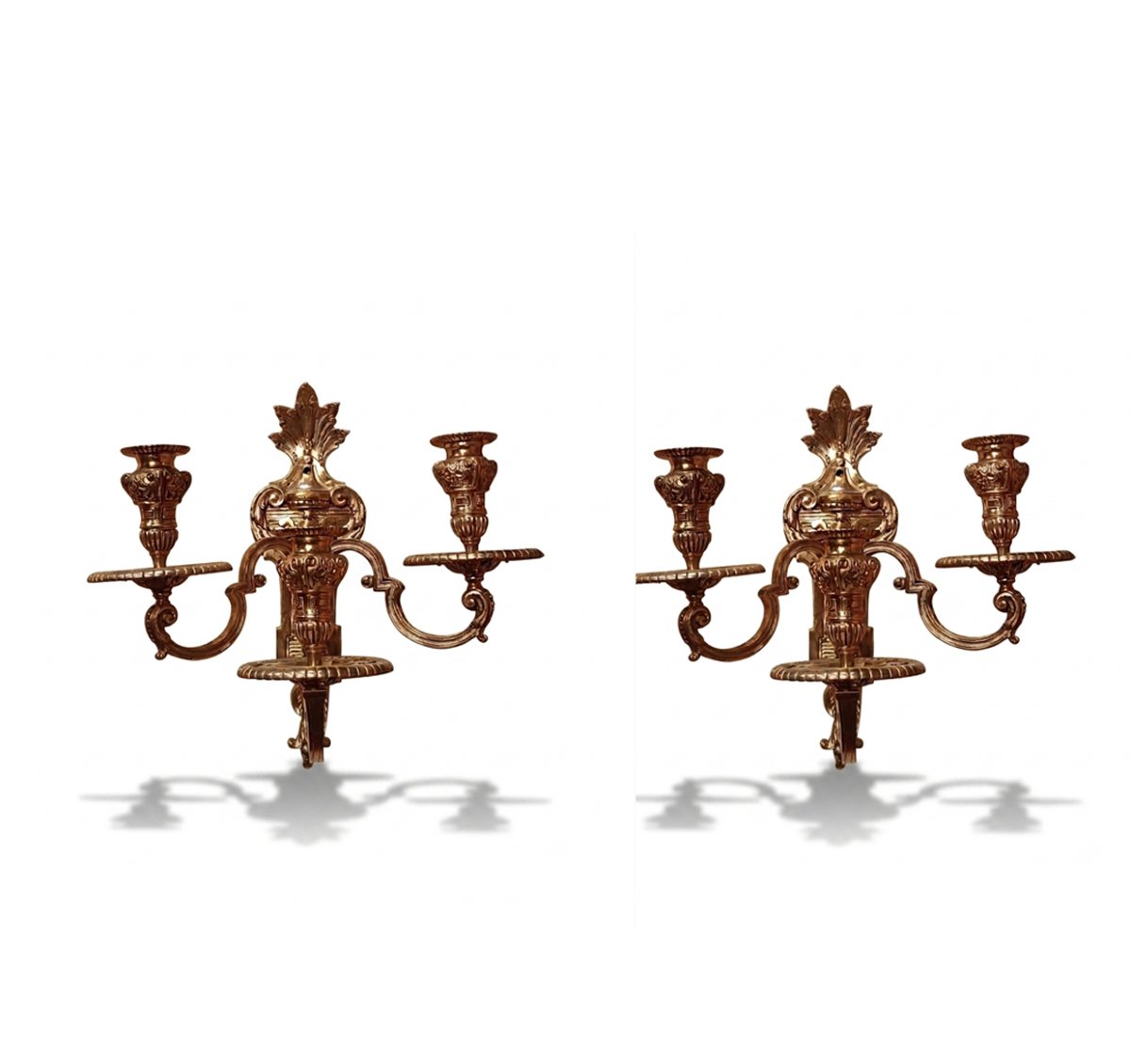 COPPIA DI APPLIQUES IN BRONZO PRIMA META' XIX SECOLO 