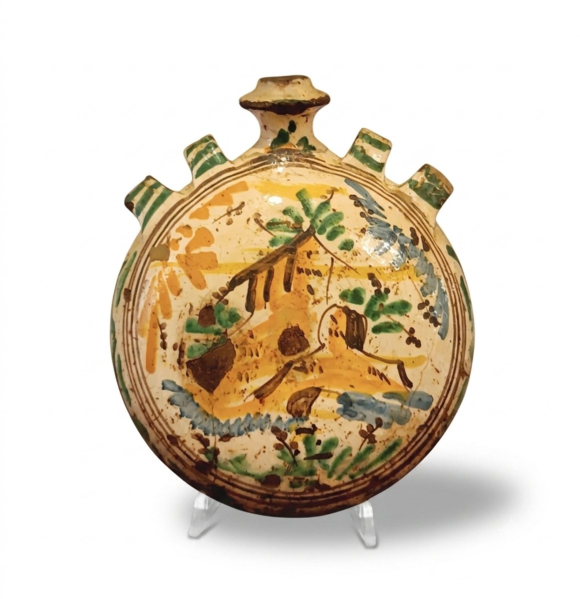BORRACCIA IN MAIOLICA INIZIO XVIII SECOLO 