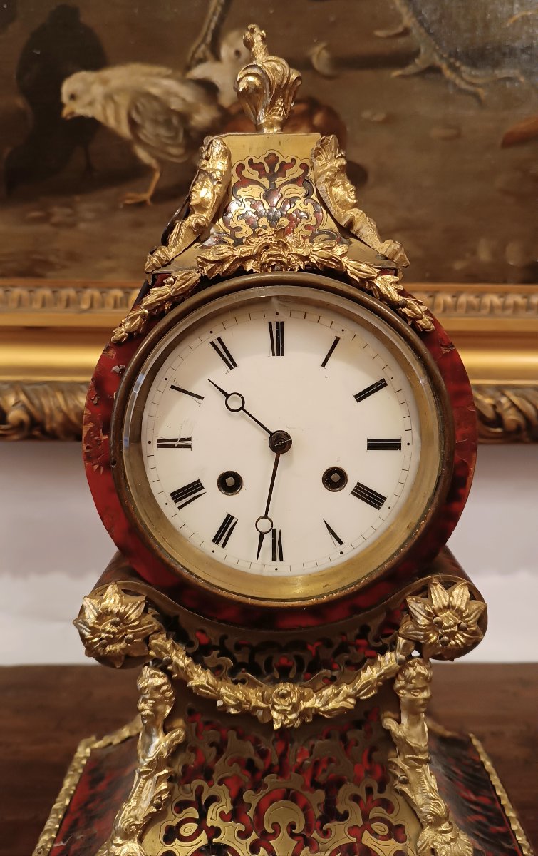 OROLOGIO INTARSIATO BOULLE META' XIX SECOLO -photo-2