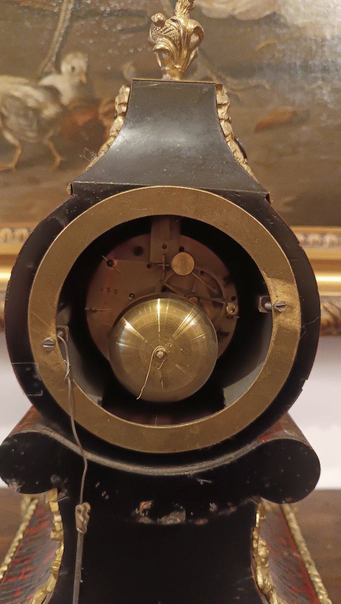 OROLOGIO INTARSIATO BOULLE META' XIX SECOLO -photo-4