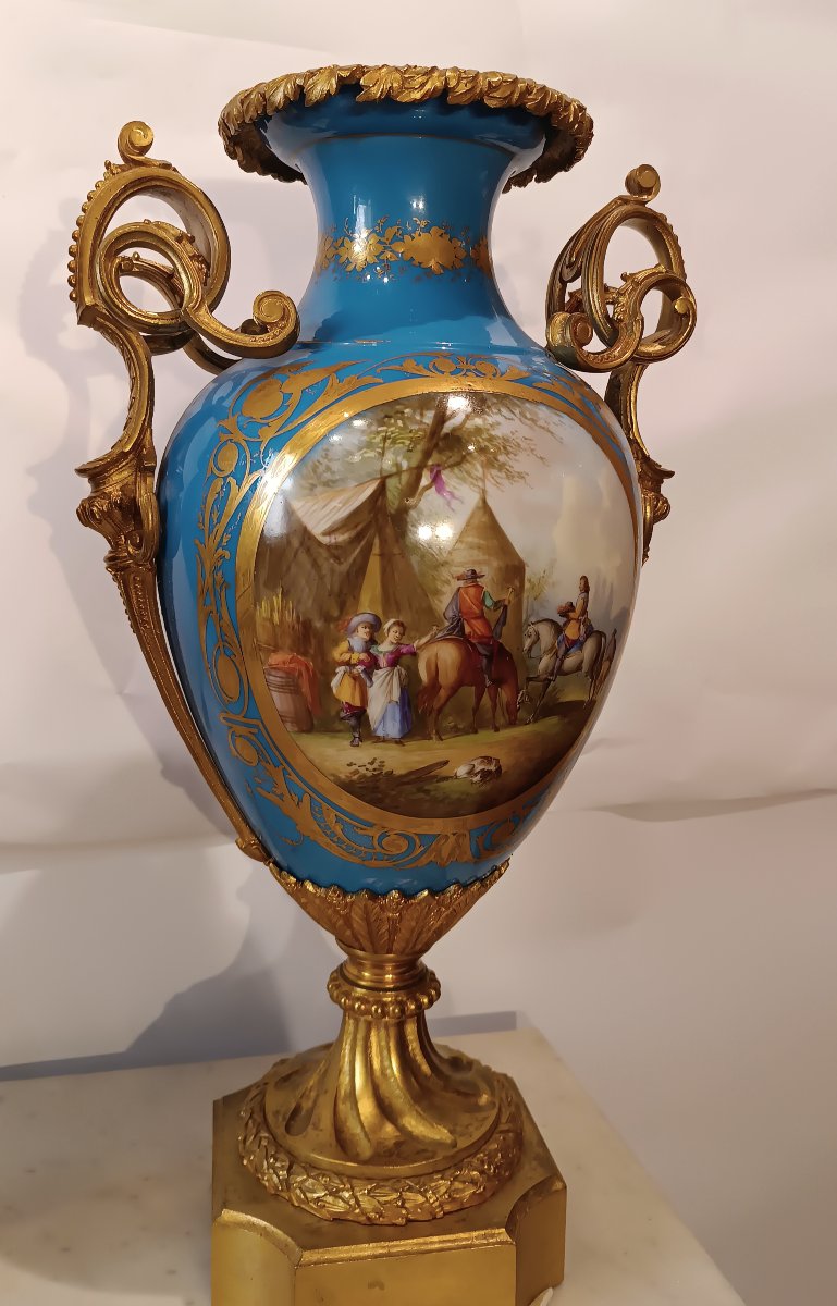 COPPIA DI VASI IN PORCELLANA SÈVRES PRIMO XIX SECOLO-photo-6