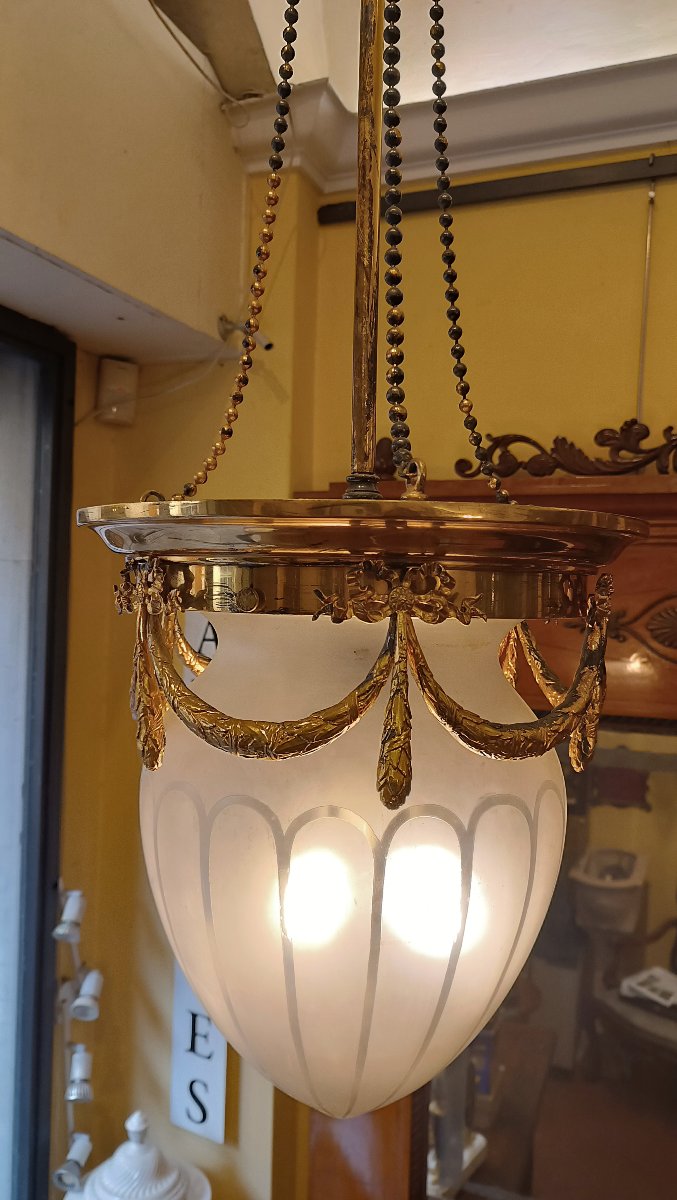 LAMPADARIO A PIGNA FINE XIX SECOLO -photo-3