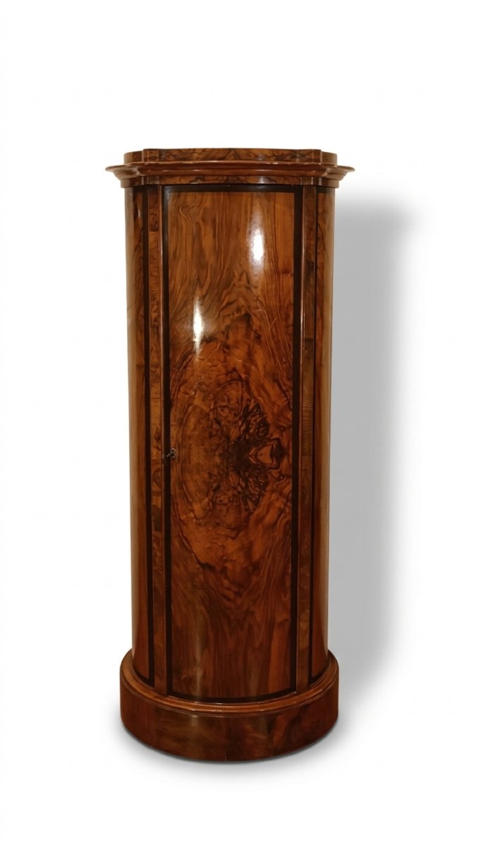 COLONNA APRIBILE IN NOCE BIEDERMEIER SECONDA META' XIX SECOLO