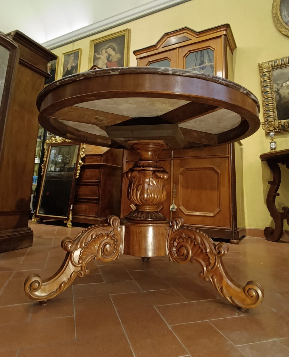 TAVOLO DA CENTRO LUIGI FILIPPO META' XIX SECOLO-photo-1