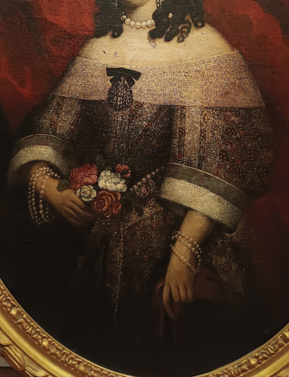RITRATTO OVALE DI GIOVANE DONNA SECONDA META' XVIII SECOLO-photo-1