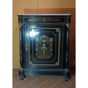CREDENZINO BOULLE NAPOLEONE III META' XIX SECOLO