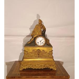 OROLOGIO NEOCLASSICO CON POETA FINE XVIII SECOLO