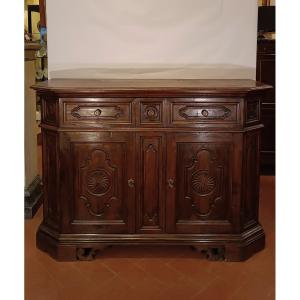  CREDENZA IN NOCE SECONDA META' XIX SECOLO 