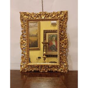 SPECCHIERA IN LEGNO DORATO PRIMA META' XIX SECOLO 