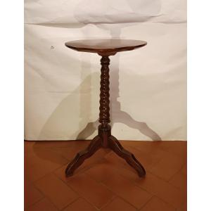 TAVOLINO GUERIDON IN NOCE META' XIX SECOLO