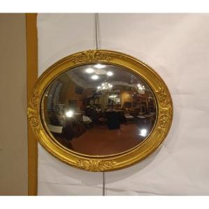 SPECCHIERA OVALE CON GRANDANGOLO FINE XIX SECOLO