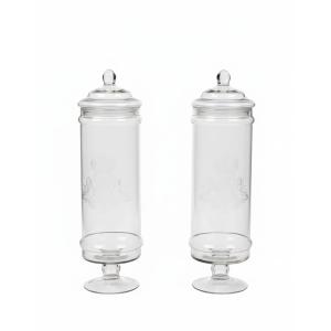 COPPIA DI VASI DA FARMACIA FINE XIX SECOLO