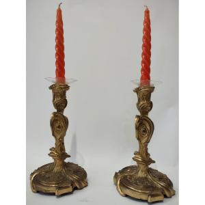 COPPIA DI CANDELIERI LUIGI XVI SECONDA META' XVIII SECOLO