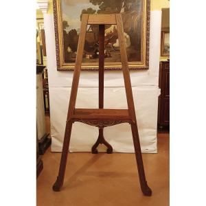 CAVALLETTO DA ESPOSIZIONE IN NOCE FINE XIX SECOLO 