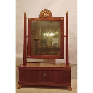 PICCOLA SPECCHIERA A PSICHE IN NOCE PRIMO XIX SECOLO 