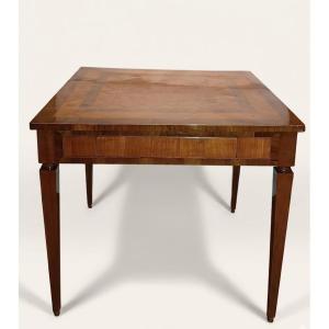 TAVOLO DA GIOCO CON INTARSI LUIGI XVI SECONDA META' XVIII SECOLO 