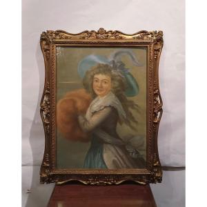 RITRATTO FEMMINILE A PASTELLO PRIMI DEL XIX SECOLO 