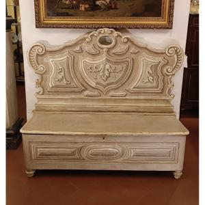 PANCA IN NOCE LACCATO PRIMI XIX SECOLO