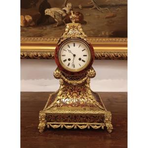 OROLOGIO INTARSIATO BOULLE META' XIX SECOLO 