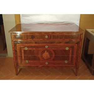 CASSETTONE LASTRONATO E INTARSIATO NEOCLASSICO FINE XVIII SECOLO 