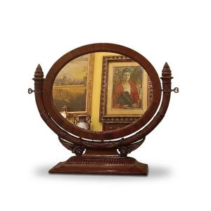GRANDE PSICHE IN MOGANO CARLO X PRIMA META' XIX SECOLO