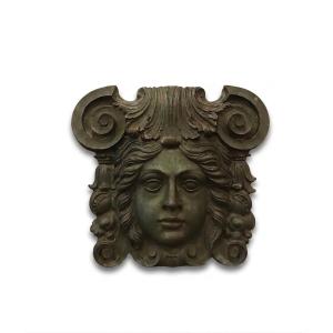 MEDAGLIONE IN BRONZO CON MEDUSA PRIMO XIX SECOLO