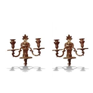 COPPIA DI APPLIQUES IN BRONZO PRIMA META' XIX SECOLO