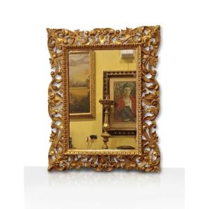 SPECCHIERA IN LEGNO DORATO PRIMA META' XIX SECOLO 