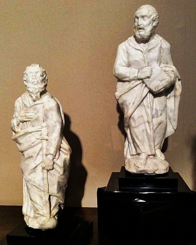 Santi Pietro e Paolo in marmo bianco scolpito. Roma, XVI secolo. -photo-2