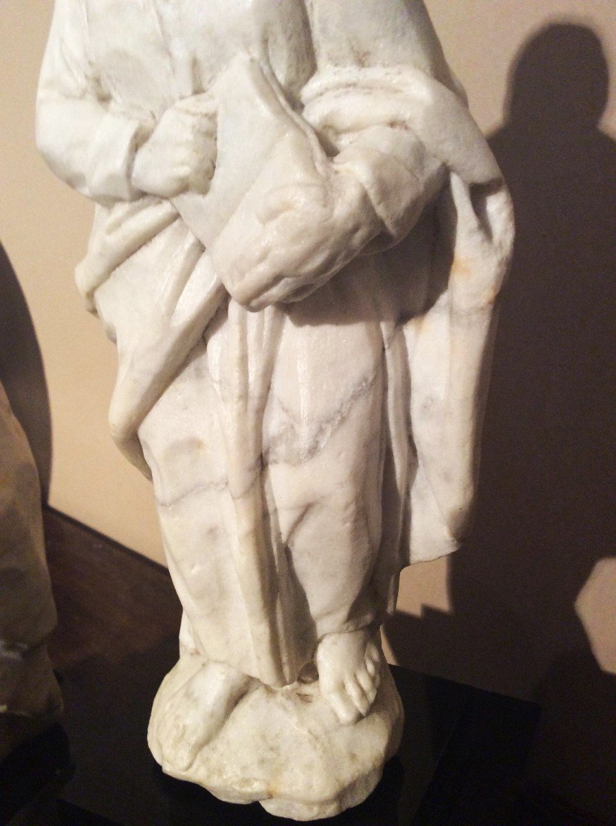 Santi Pietro e Paolo in marmo bianco scolpito. Roma, XVI secolo. -photo-3