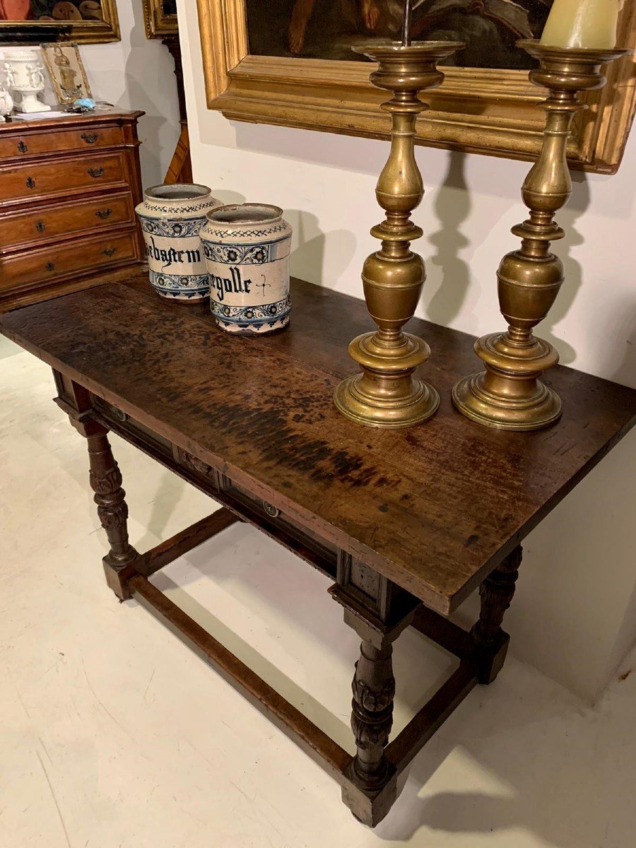 Importante tavolo scrittoio fiorentino da centro del XVI secolo.-photo-3