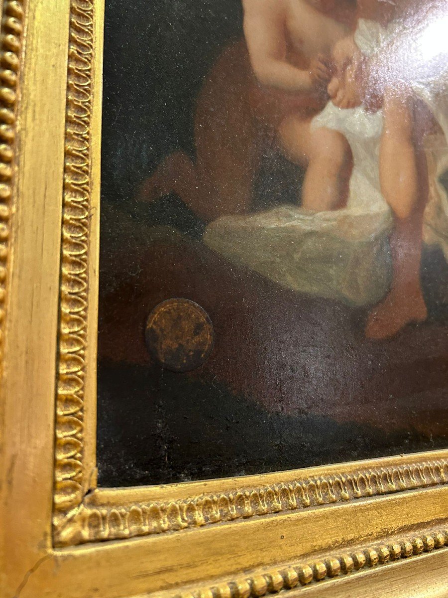 Toilette Di Venere, Interessante Olio Su Tavola. Pittore francese da studiare, inizio del XIXse-photo-2