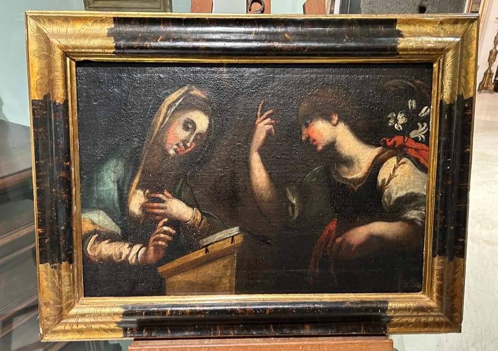 Dipinto raffigurante Annunciazione. Italia centrale del 1600.