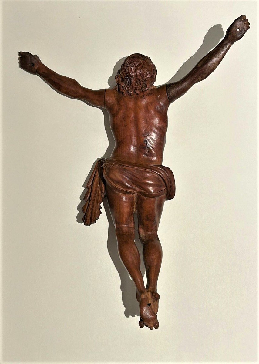 Cristo in legno di bosso del XVIII secolo.-photo-2