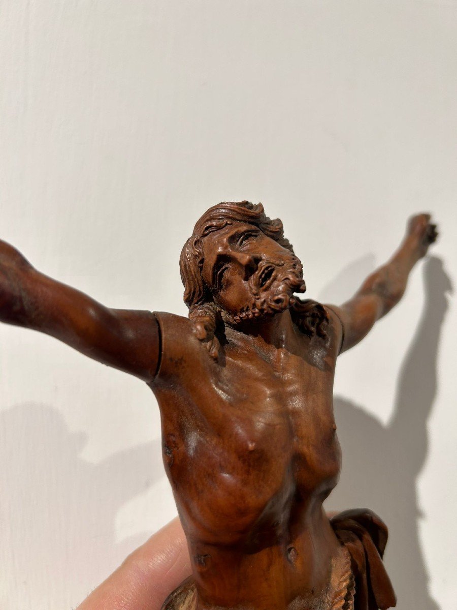 Cristo in legno di bosso del XVIII secolo.-photo-3