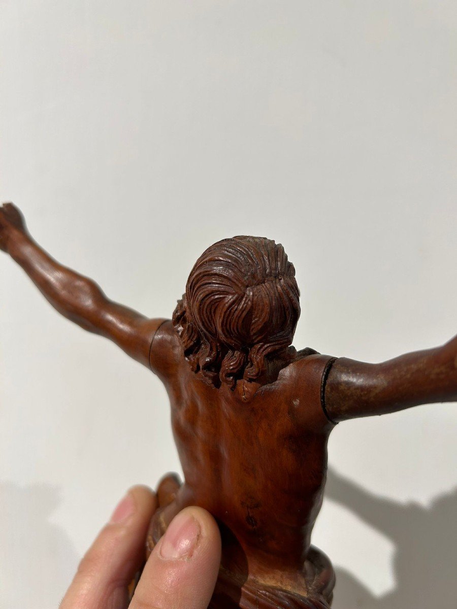 Cristo in legno di bosso del XVIII secolo.-photo-4