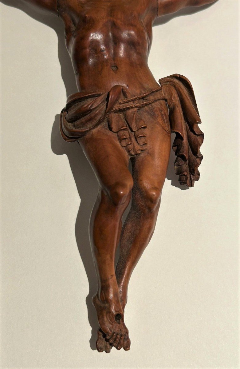 Cristo in legno di bosso del XVIII secolo.-photo-2