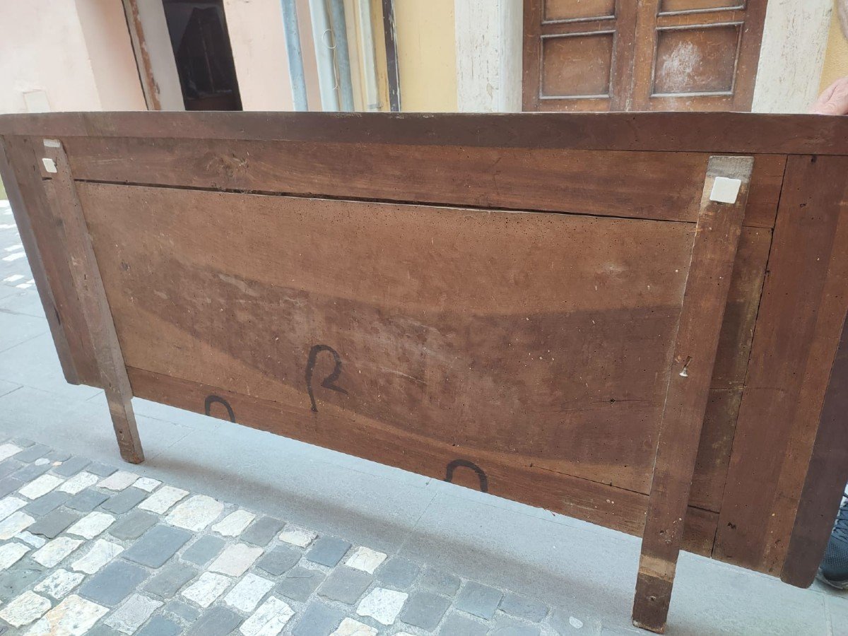 Panca in legno di noce, Siena XVI secolo. 190cm.-photo-5