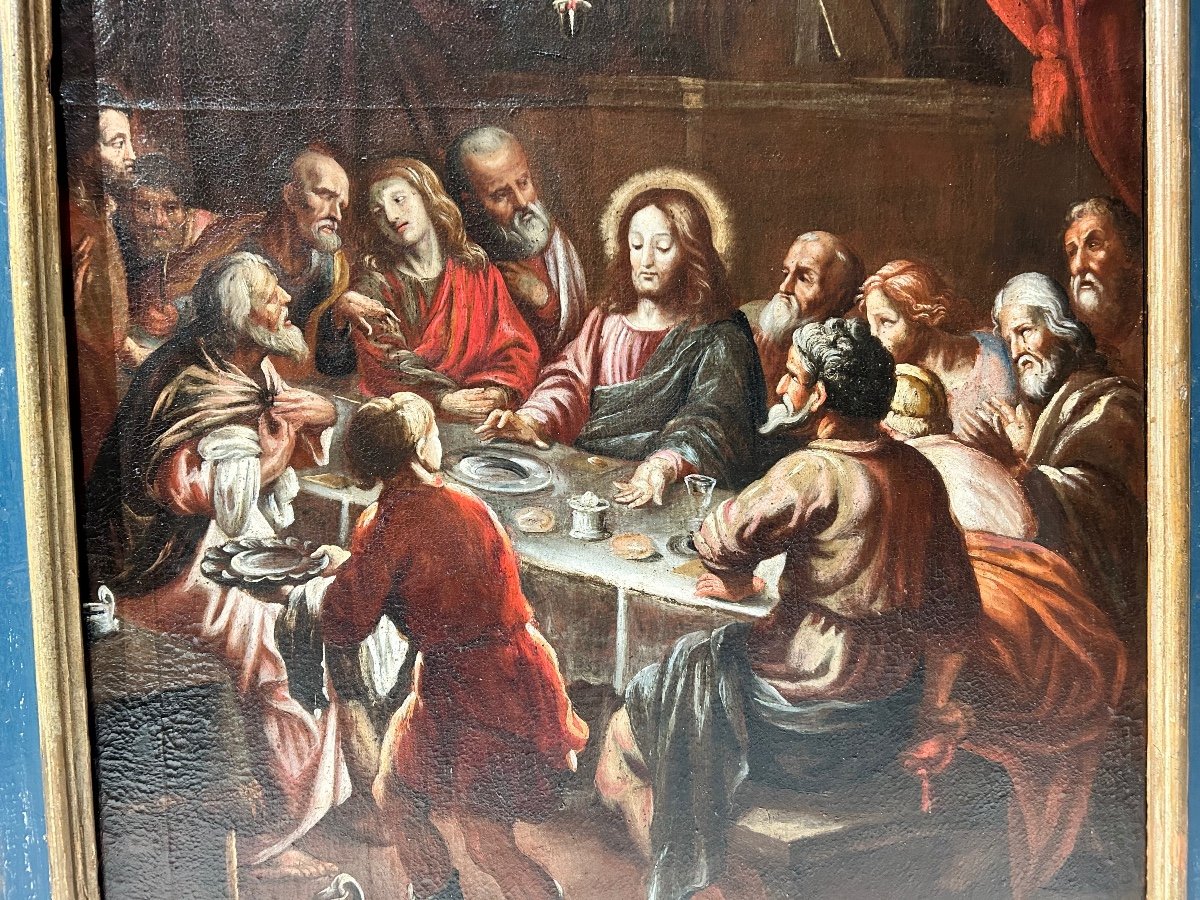 "Ultima cena", scuola dei Bassano del XVII secolo.-photo-1