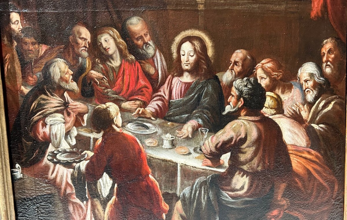 "Ultima cena", scuola dei Bassano del XVII secolo.-photo-3