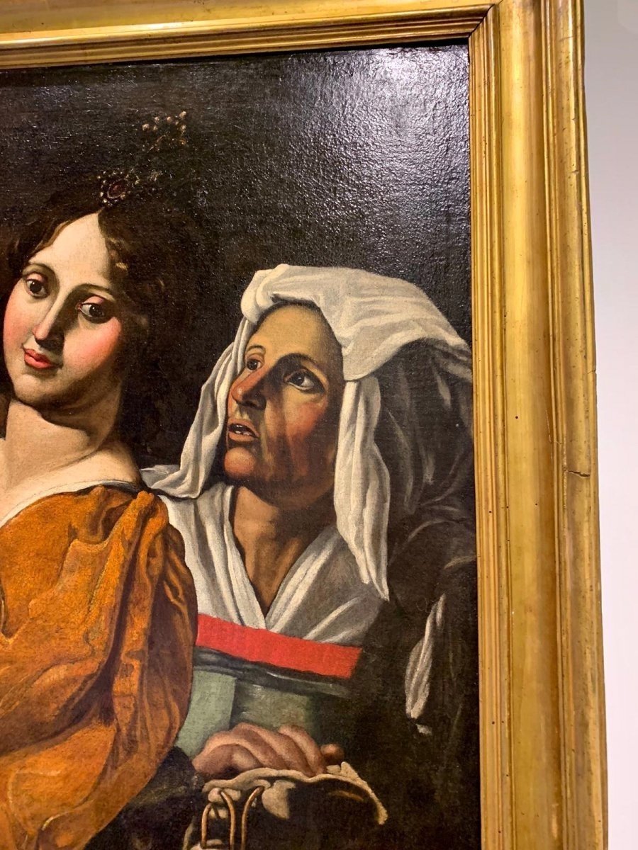 "Giuditta ostenta la testa mozzata di Oloferne" (113 cm x147cm), Toscana, prima metà del XVII s-photo-2